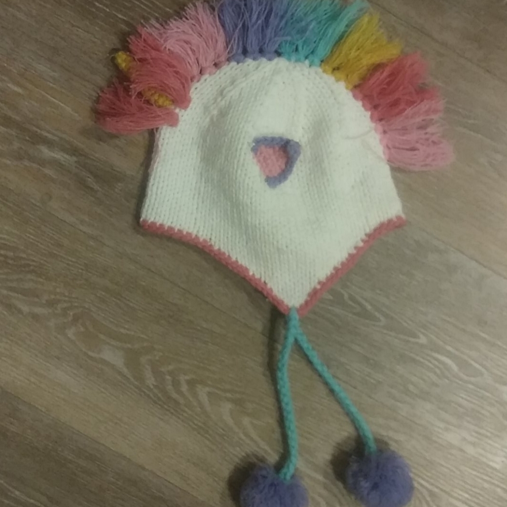 Pastel rainbow unicorn hat